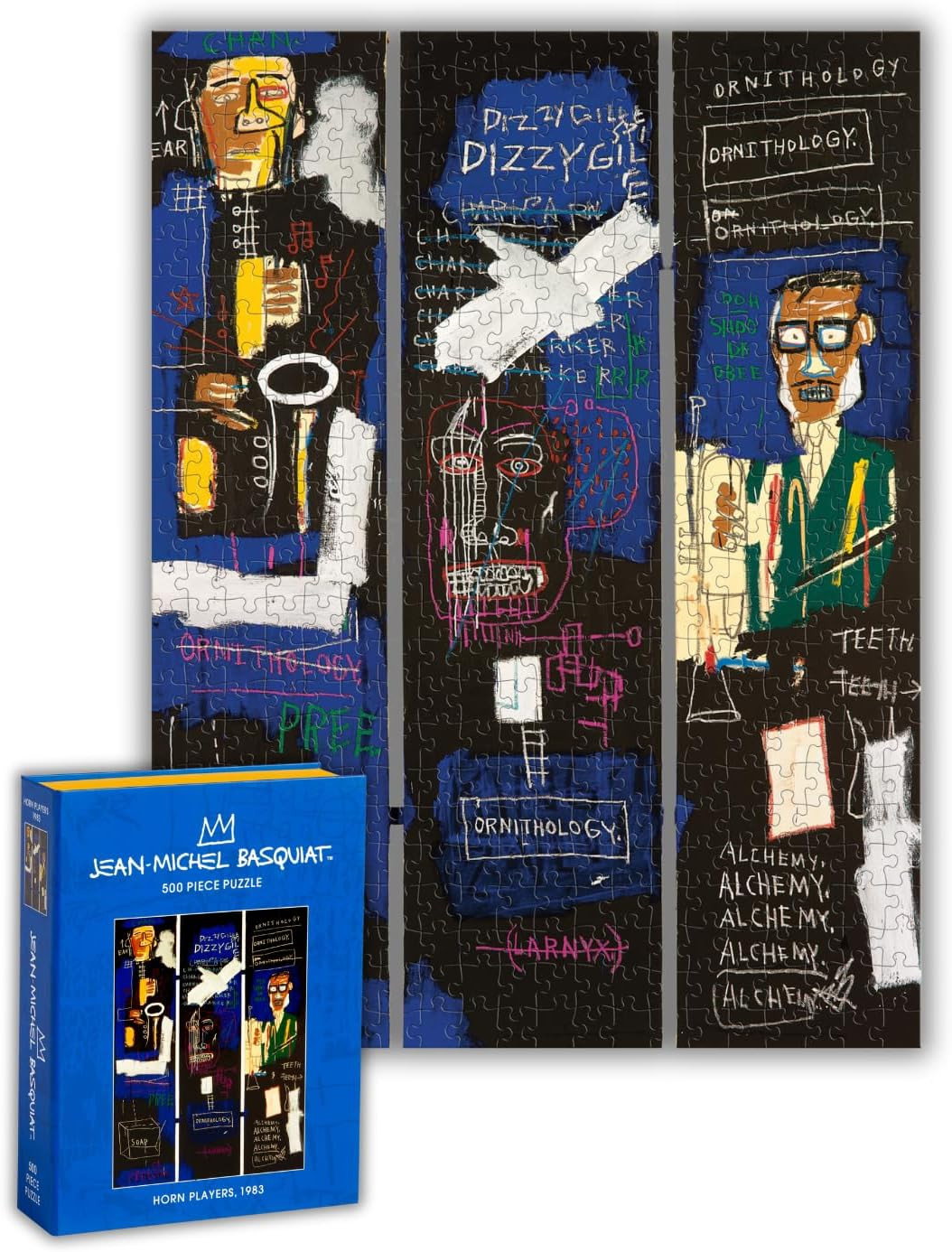 Galison Basquiat Horn Players – 500 Piece Book Puzzle NEW SEALED FAST SHIPPING
