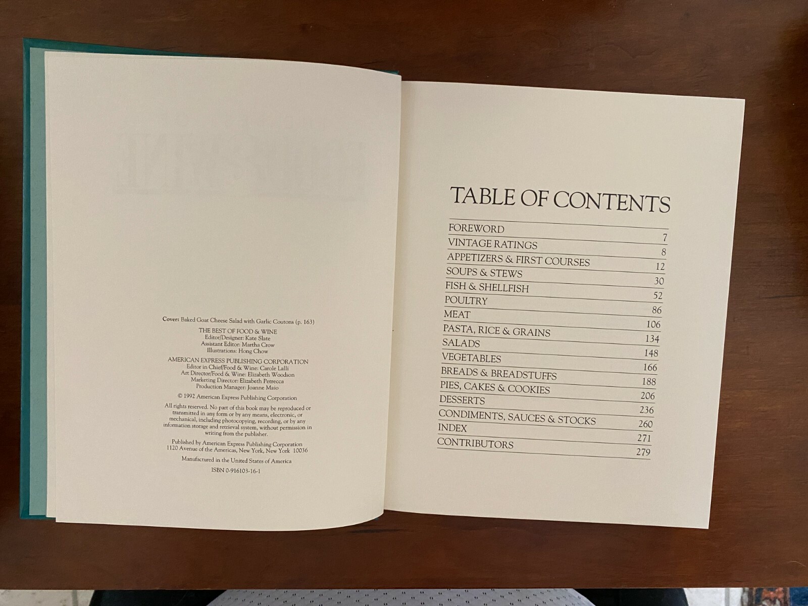 The Best of Food & Wine — 1992 Amcn Express Cookbook — 700+ RECIPES / 280 PAGES