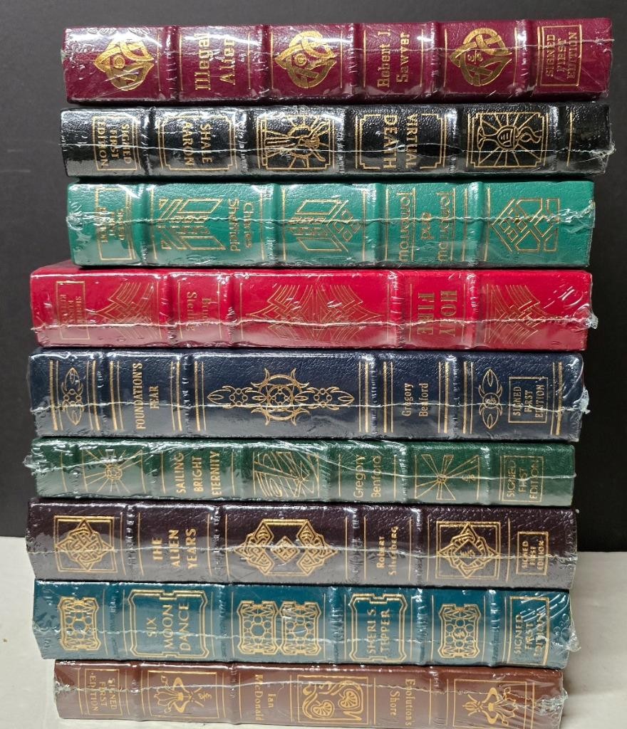 LOT OF 9 FIRST 1ST EDITION SIGNED EASTON PRESS BOOKS TOMORROW AND NEW SEALED