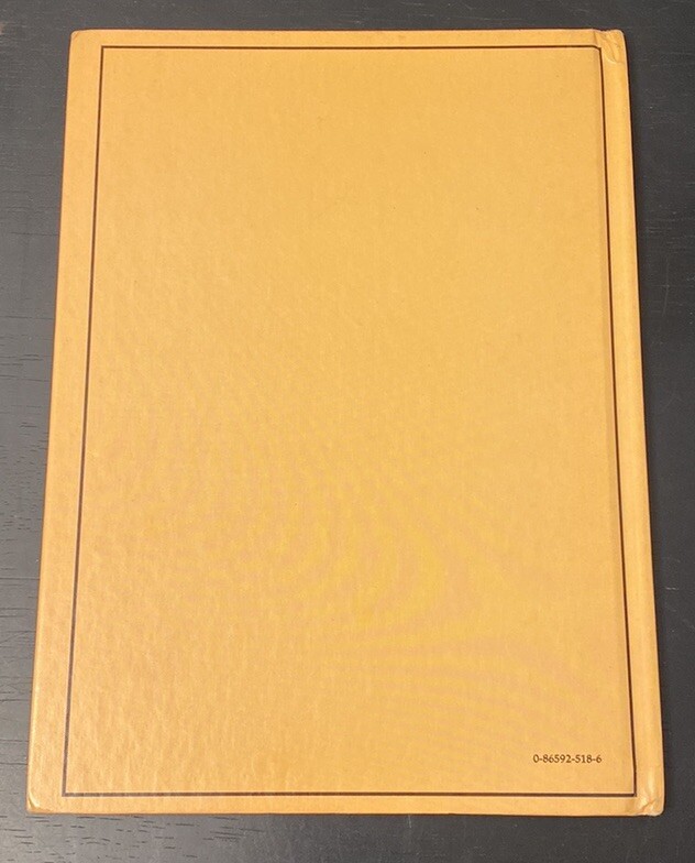 Vintage Rourke Dinosaur Library 7 Books Yellow Orange Peach Decorative Bookshelf