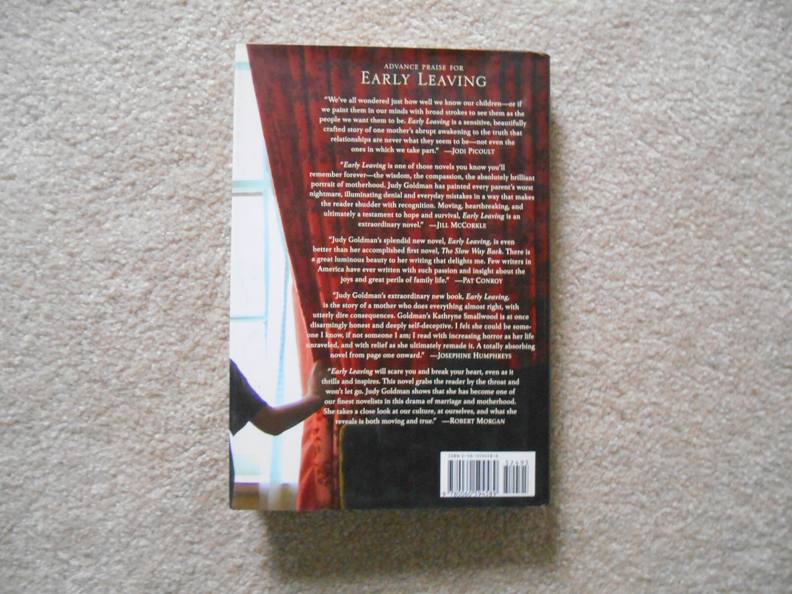 Early Leaving : A Novel by Judy Goldman (2004, Hardcover) SIGNED 1st ed.
