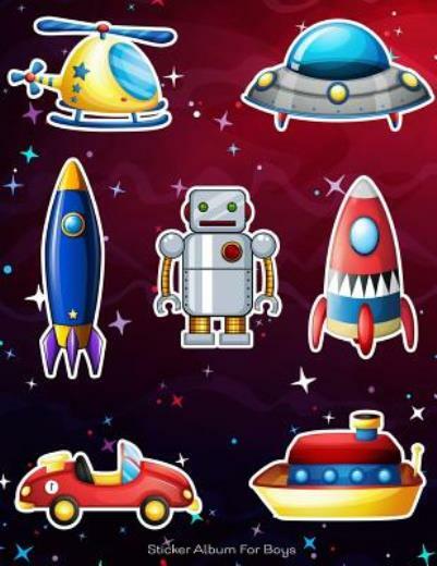 Sticker Album For Boys: 100 Plus Pages For Permanent Sticker Collection, Ac…
