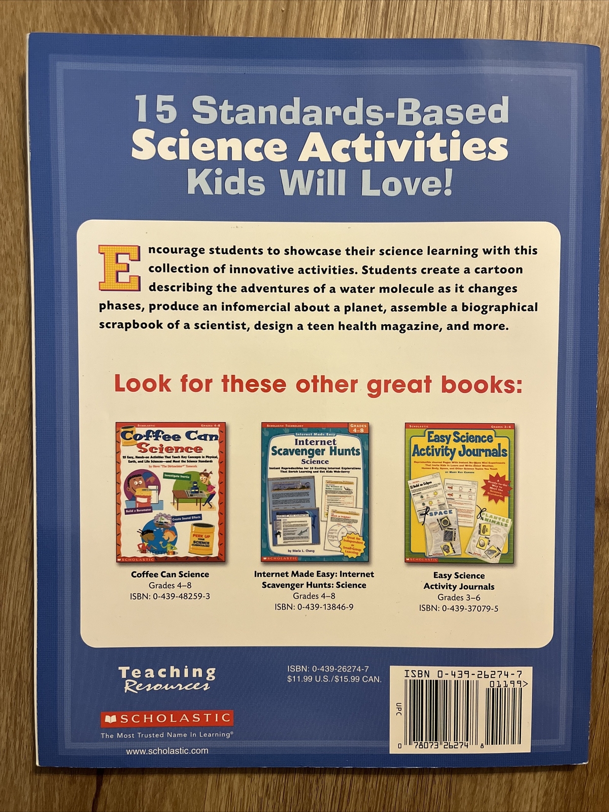 15 Standards-based Science Activities (Unused Workbook) by Fiore and Lei