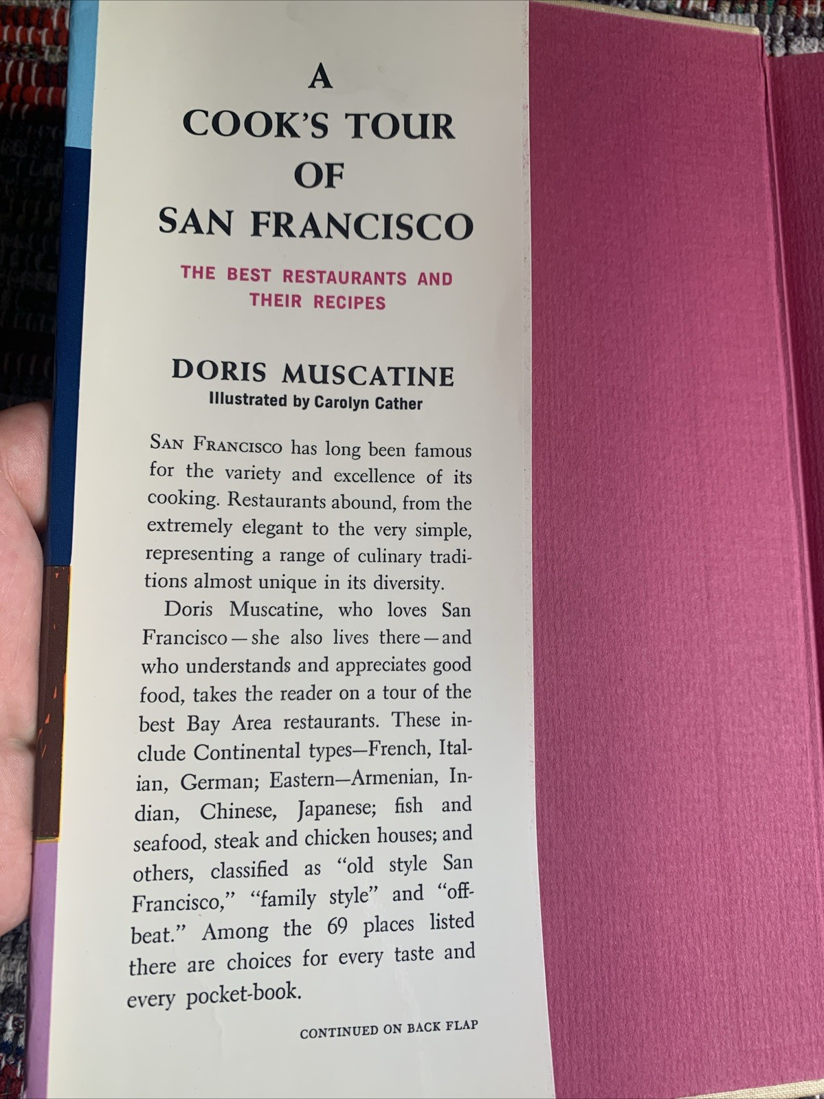 Vtg California Travel Guide Cookbook A Cook’s Tour of San Francisco 1963 Recipes