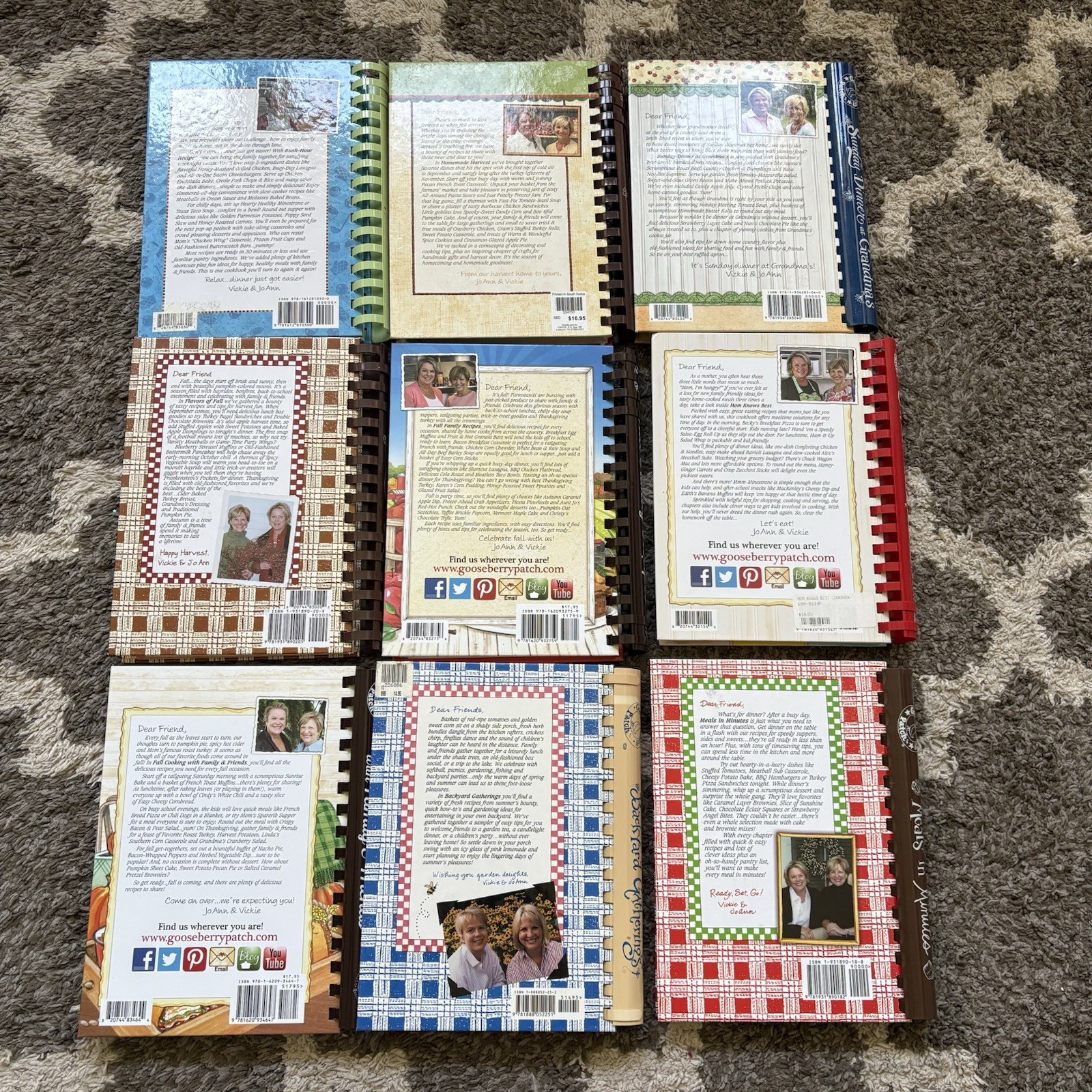 Lot of 10 Goose Berry Patch Cookbooks Fall Harvest Family Recipes Meals