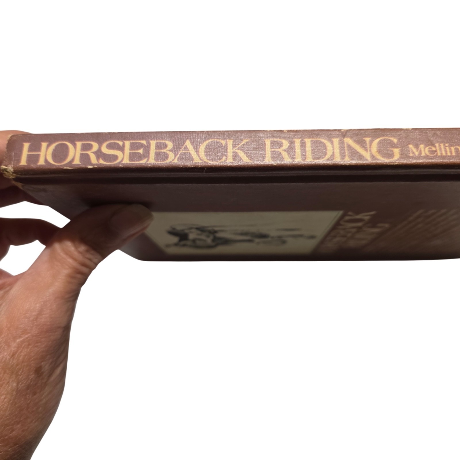 Vintage Horseback Riding Book by Jeanne Mellin 1970 HC Brown 9.25×7.25 Complete