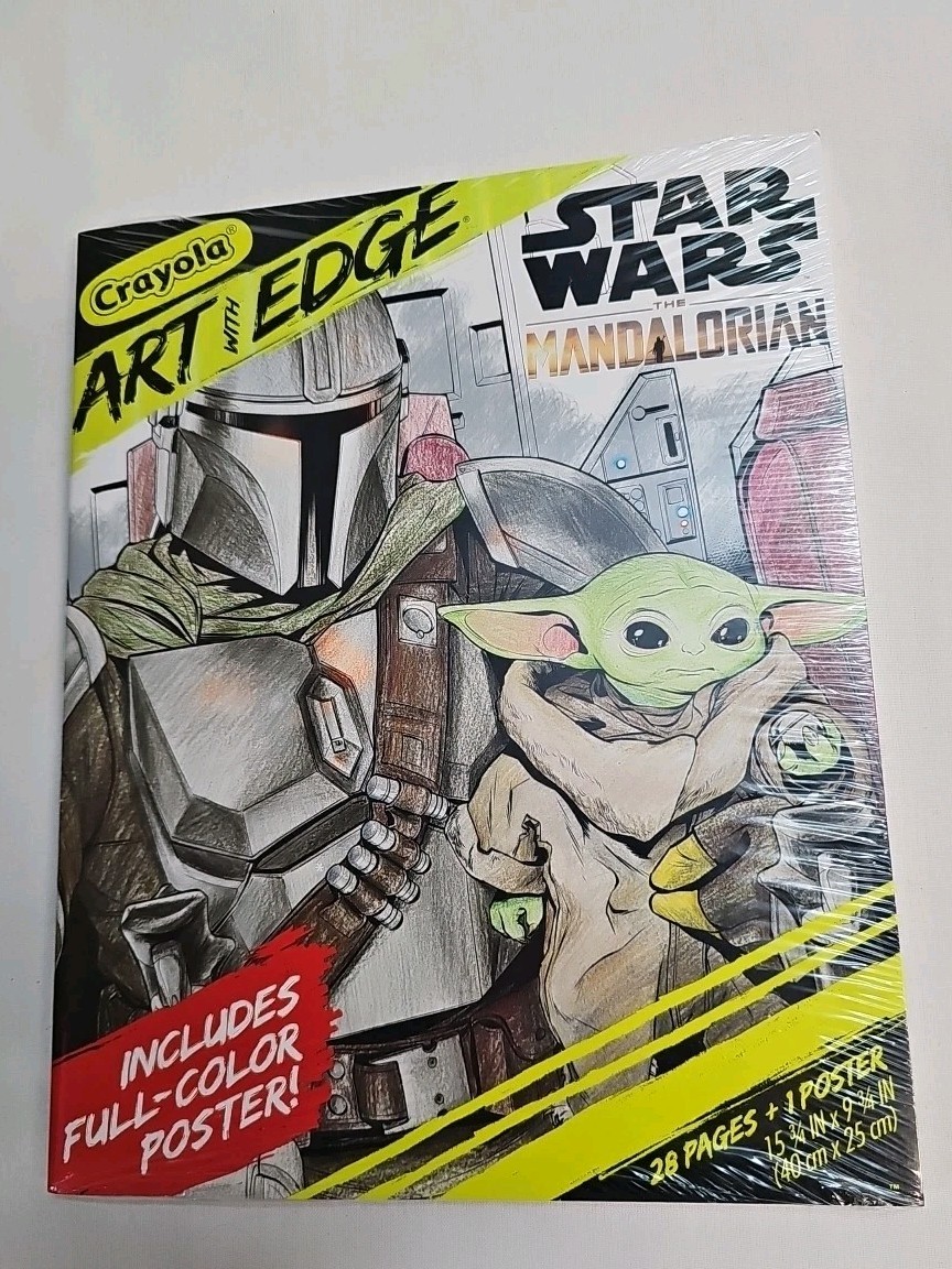 Crayola Art With Edge Star Wars The Mandalorian 28 Pages + 1 Poster New Sealed