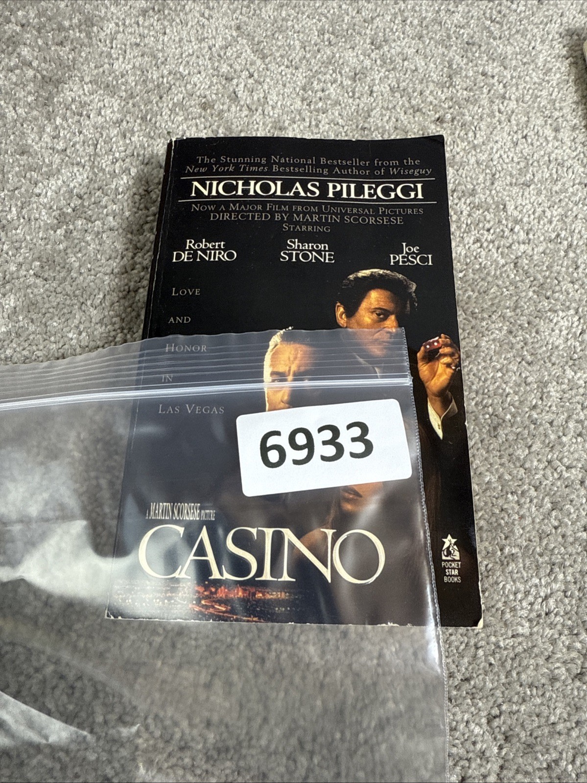 CASINO by Nicholas Pileggi 1996 1st Print Pocket MOVIE TIE-IN Paperback