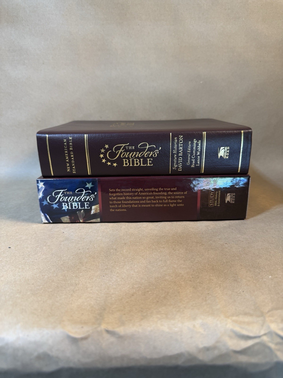 Founders Bible NASB Genuine Leather Study Bible David Barton Boxed Red Letter