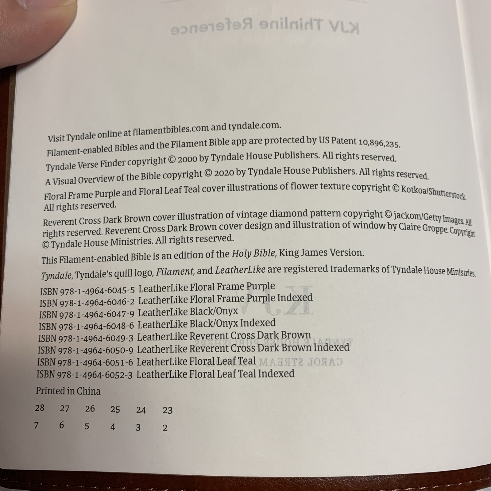 KJV Thinline Reference Bible, Filament-Enabled Edition, Red Letter, LeatherLike