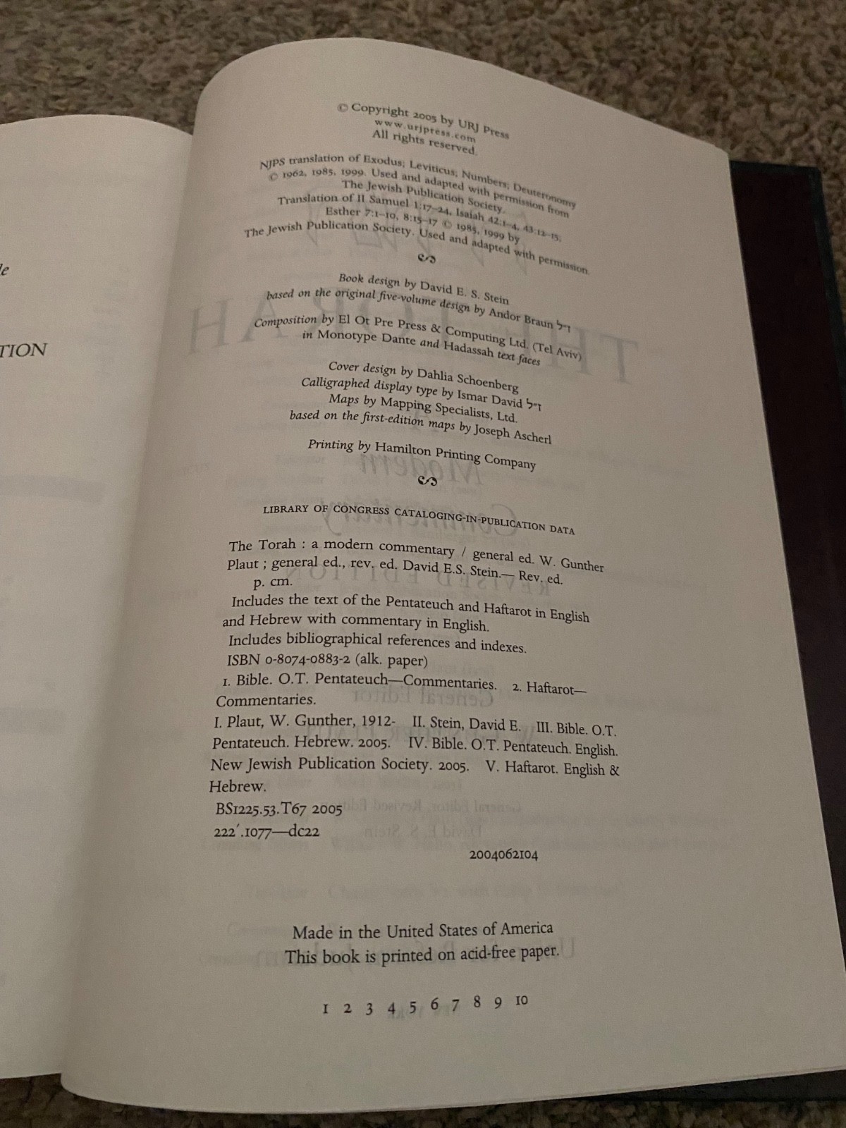 The Torah: A Modern Commentary, Revised Edition W. Gunther Plaut, David E. S. S