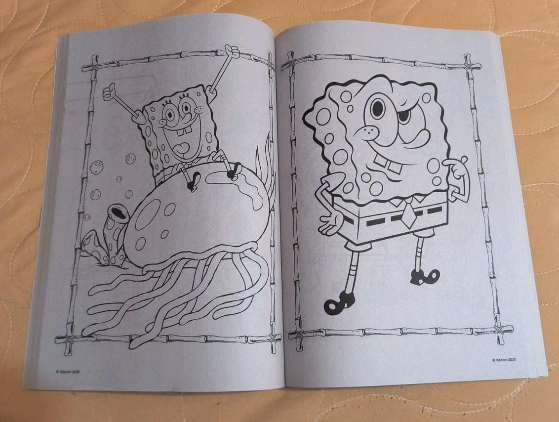SpongeBob SquarePants “Bubbly Buddies” Gigantic Coloring & Activity Book🆕🆓Ship