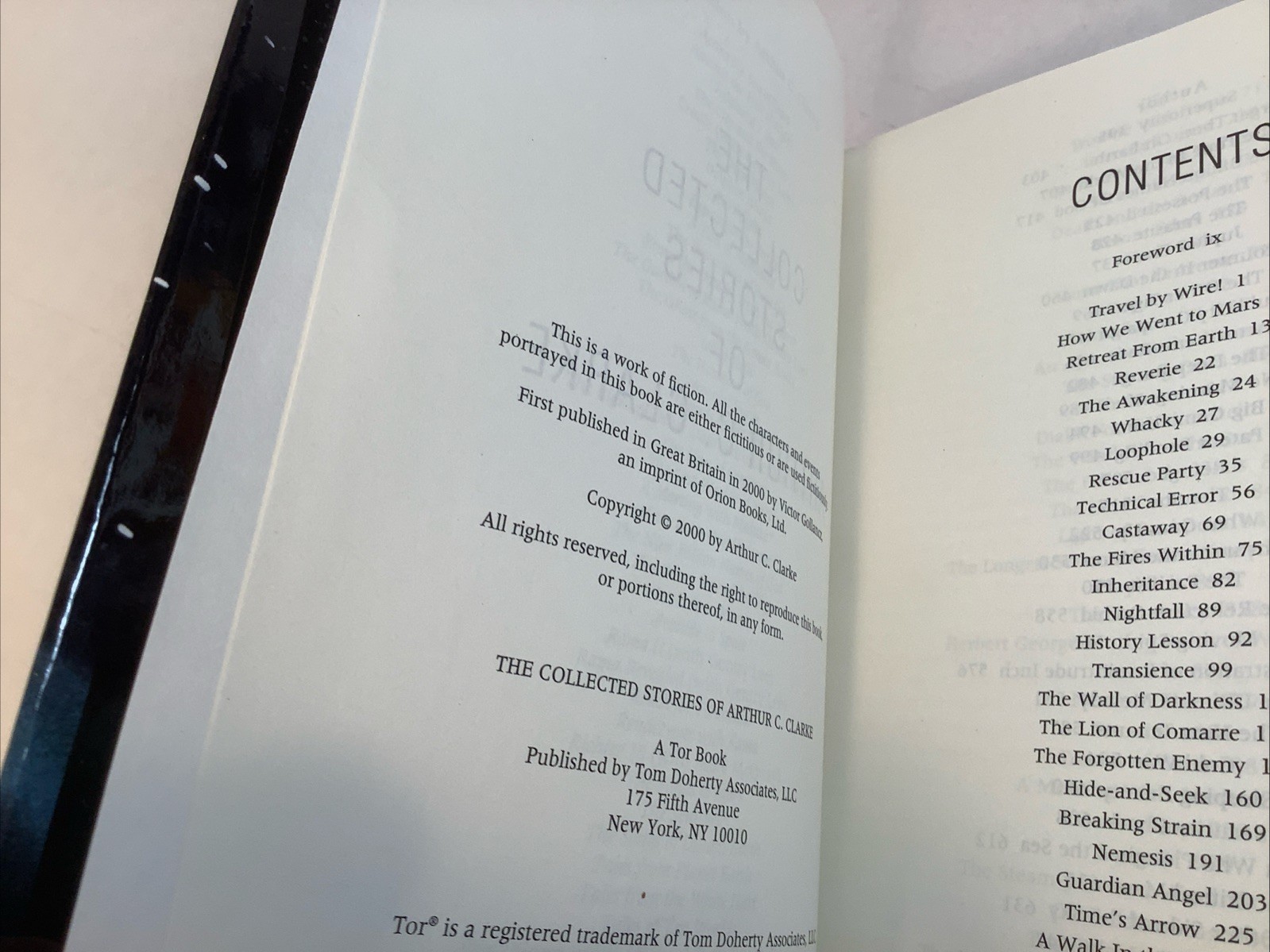 The Collected Stories of Arthur C Clarke (2000 Hardcover TOR Books HC DJ) UNREAD