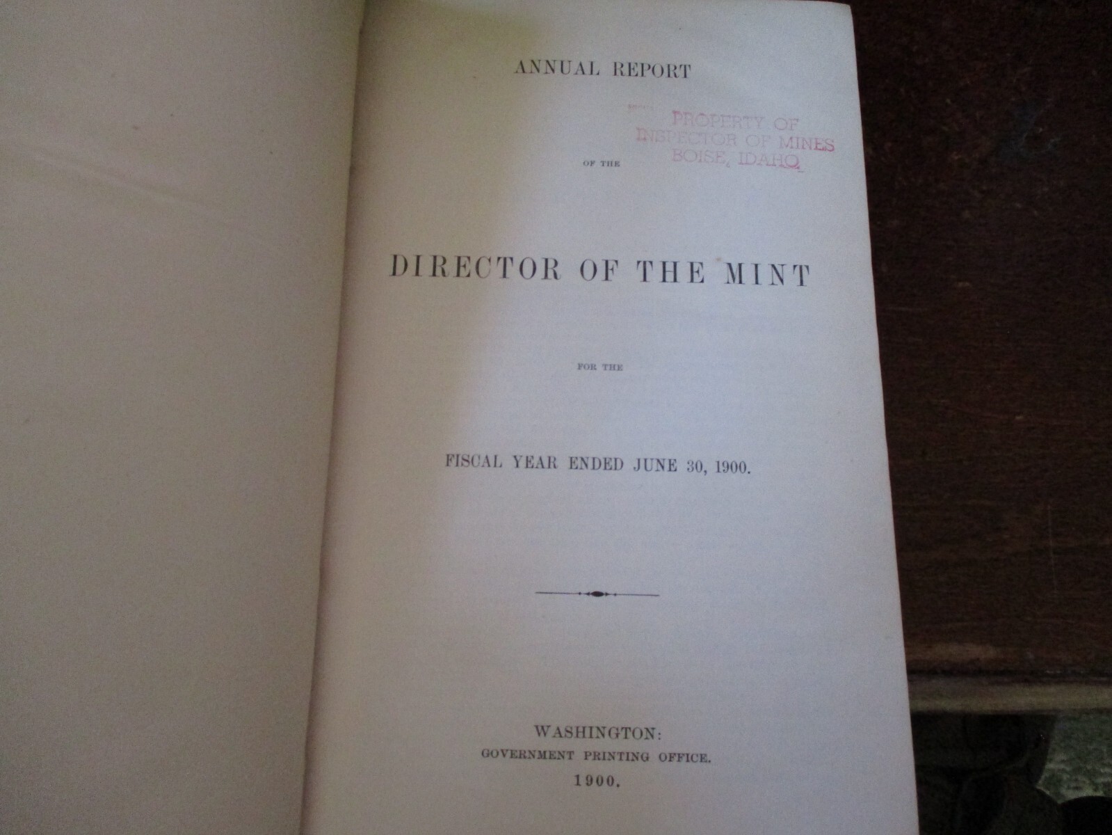 Treasury – Annual Reports – Director of the Mint Vintage 1900 – 1910 Select GA