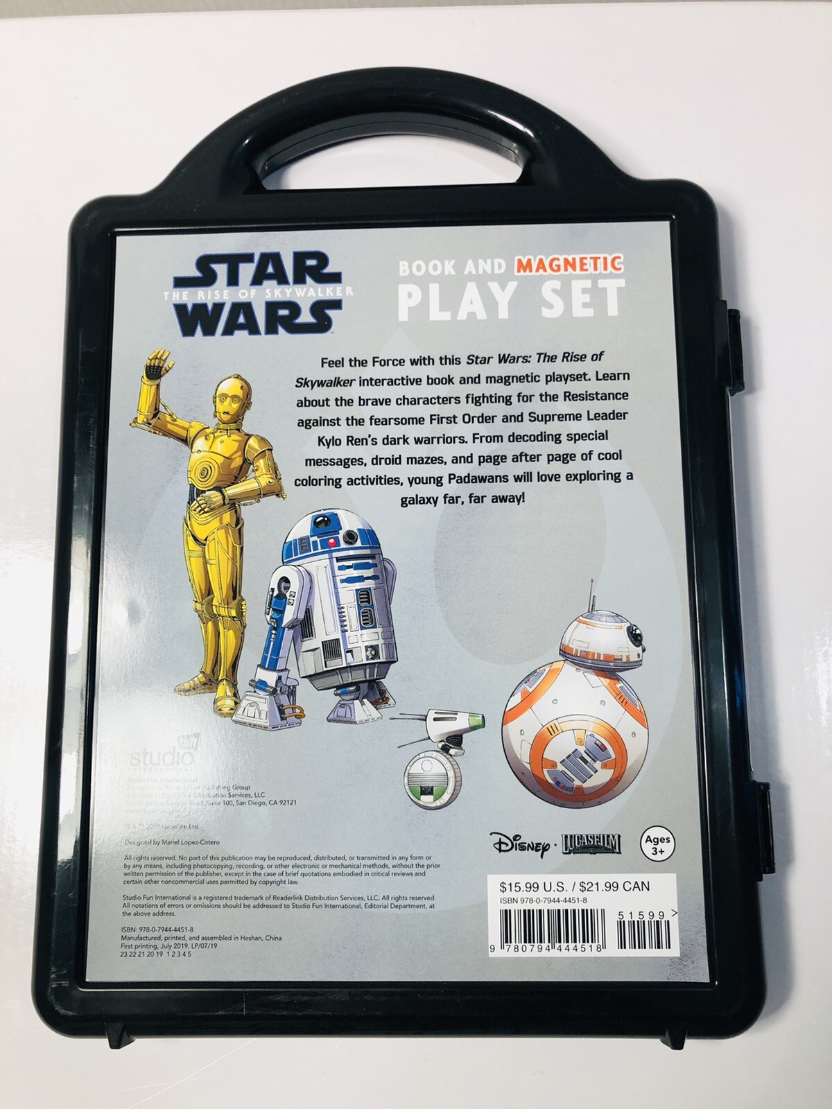 Star Wars – the Rise of Skywalker Book and Magnetic Playset Ages 3+ Pre Owned