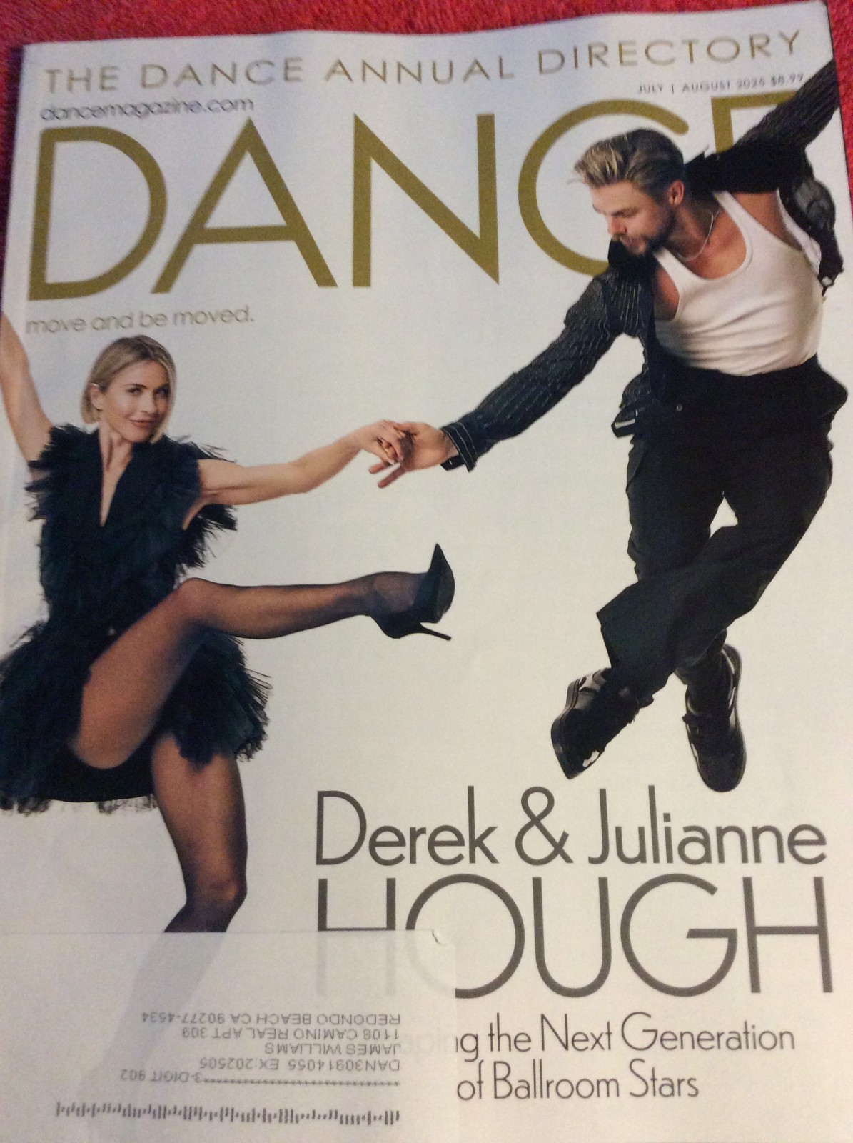 DANCE MAGAZINE JULY AUGUST 2025 DEREK & JULIANNE HOUGH BALLROOM STARS