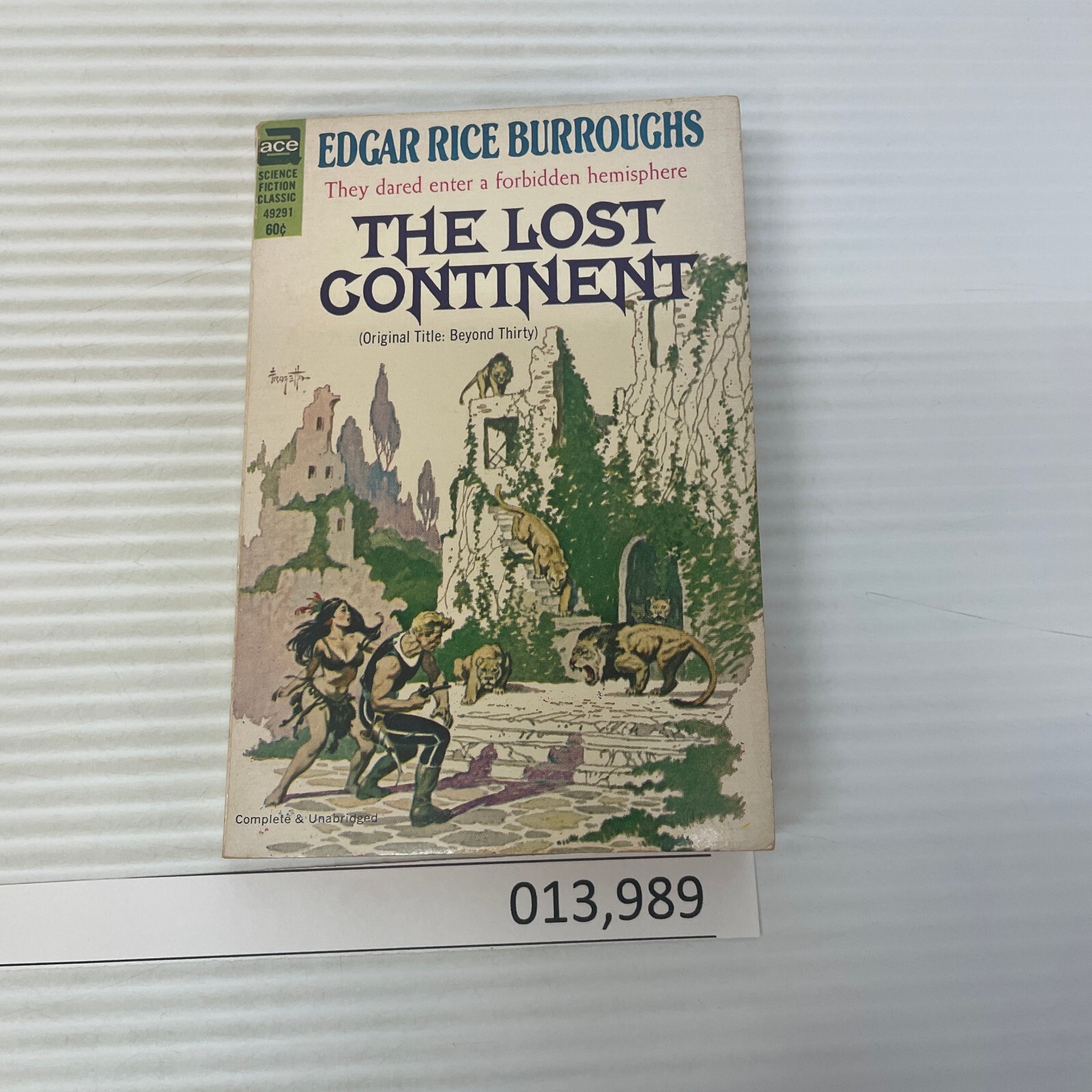 The Lost Continent Science Fiction Paperback Book by Edgar Rice Burroughs 1972