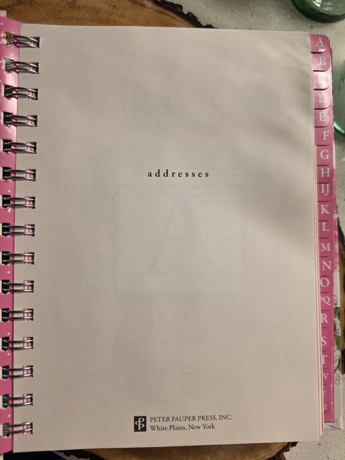 Rose Garden Large Address Book – Hardcover-spiral By Peter Pauper Press