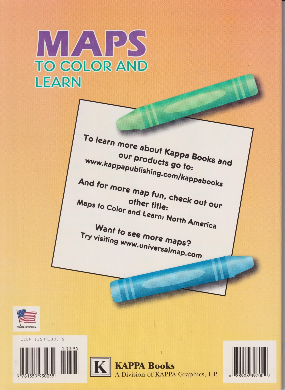 Maps to Color and Learn – Europe Coloring & Activity Book (Softcover: Children’s