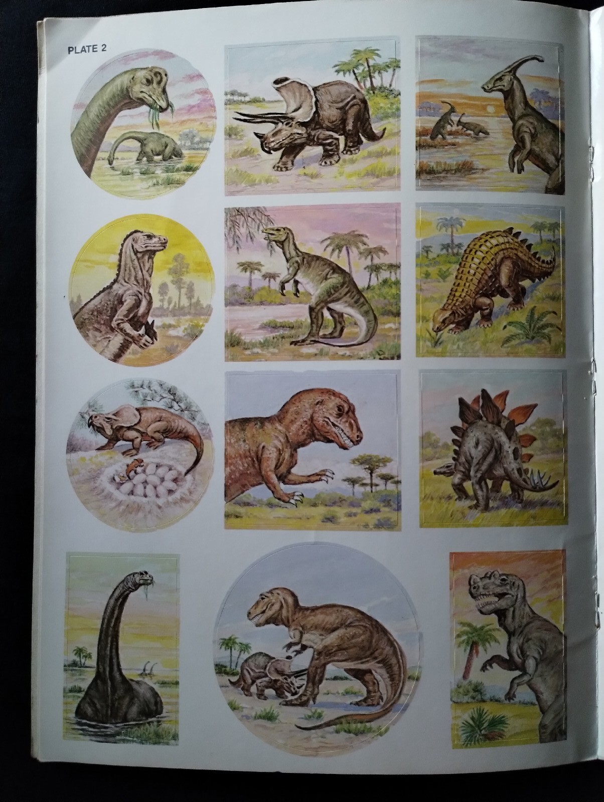 Vintage 1986 48 Full Color Dinosaur Stickers & Seals Kalmenoff Complete FASTSHIP