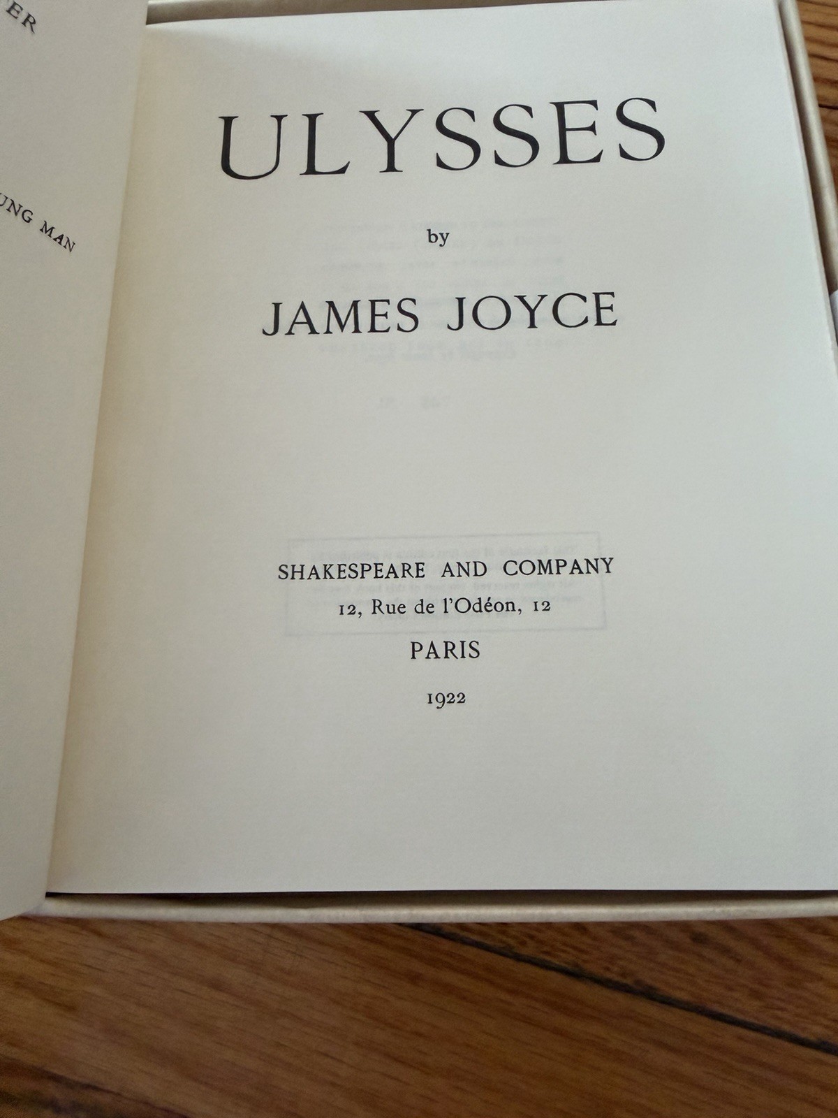Ulysses FIRST EDITION LIBRARY FEL [Facsimile of 1922 First Edition] Excellent