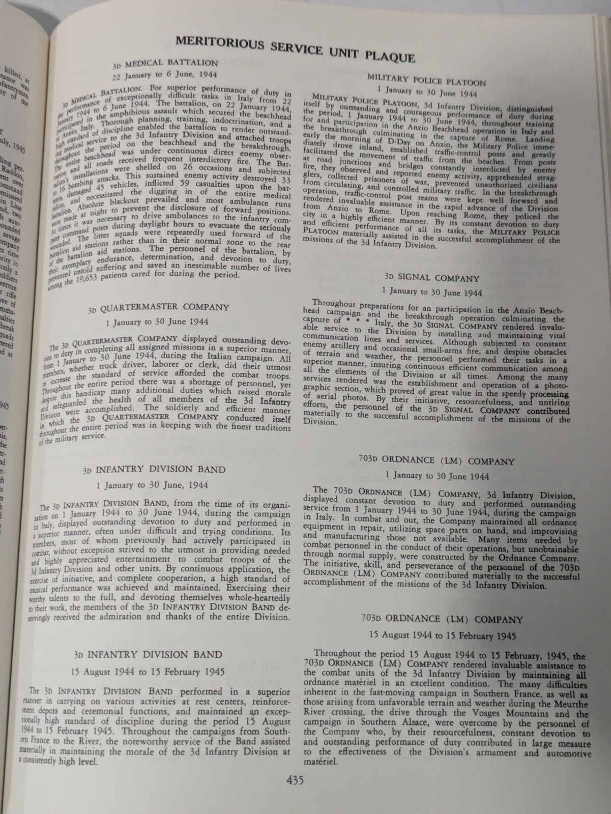 History Third Infantry Division WWII Donald Taggart Battery Press 1987 Reprint
