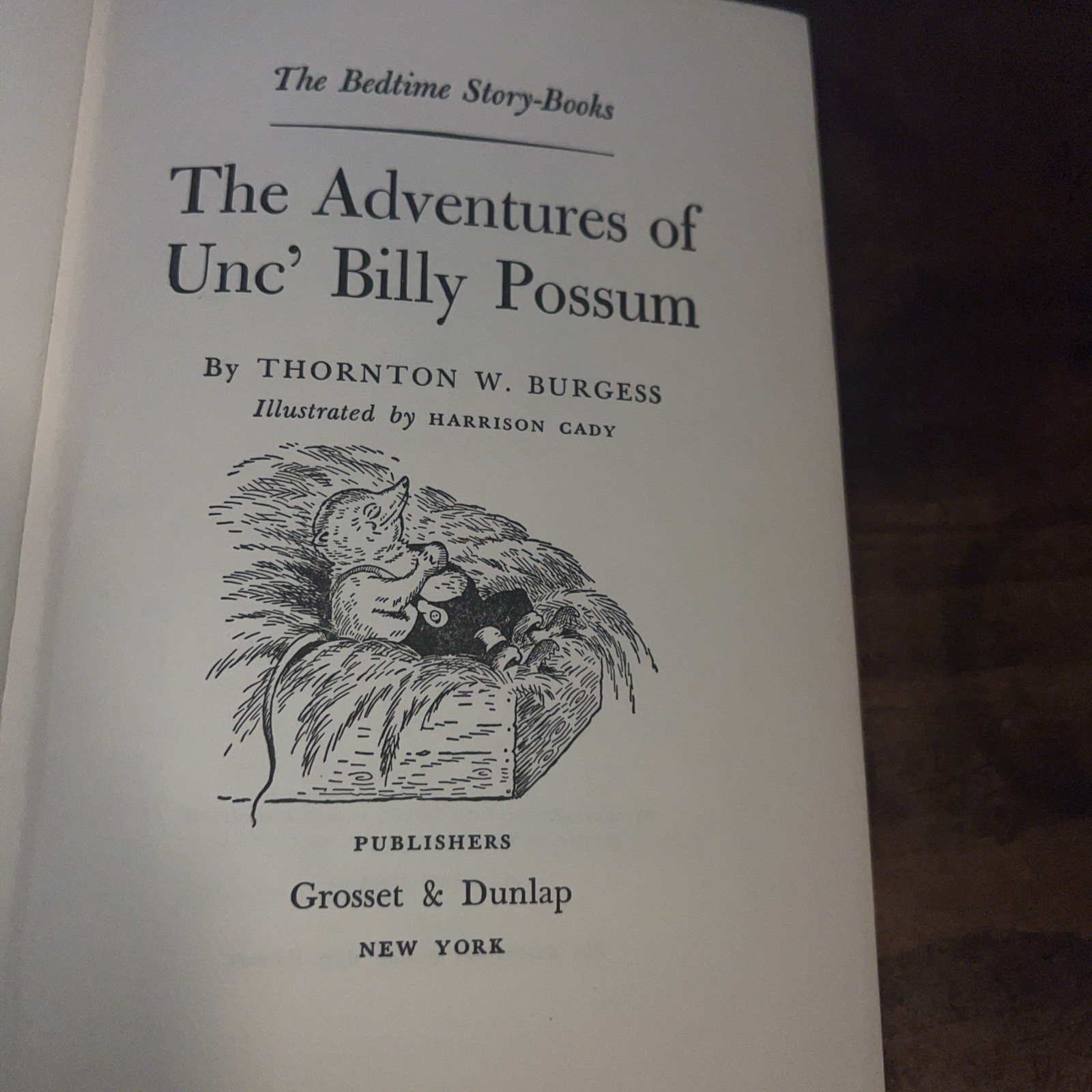 The Adventures of Unc’ Billy Possum Old Vintage