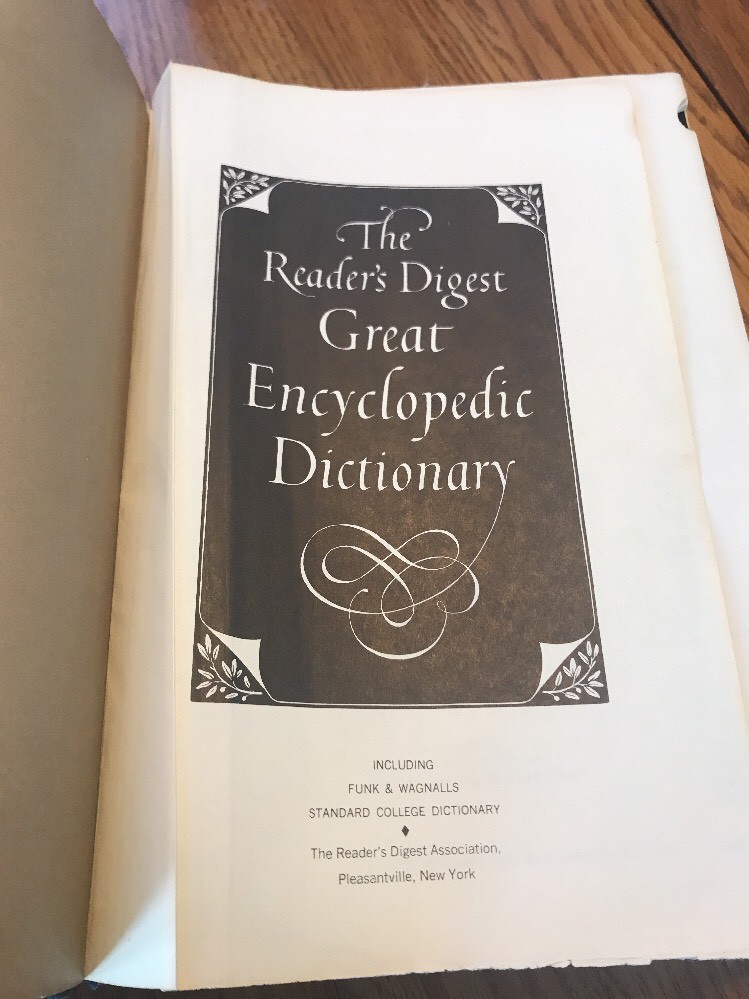 The Reader’s Digest Great Encyclopedia Dictionary 1968 Hardback Format 6 lbs