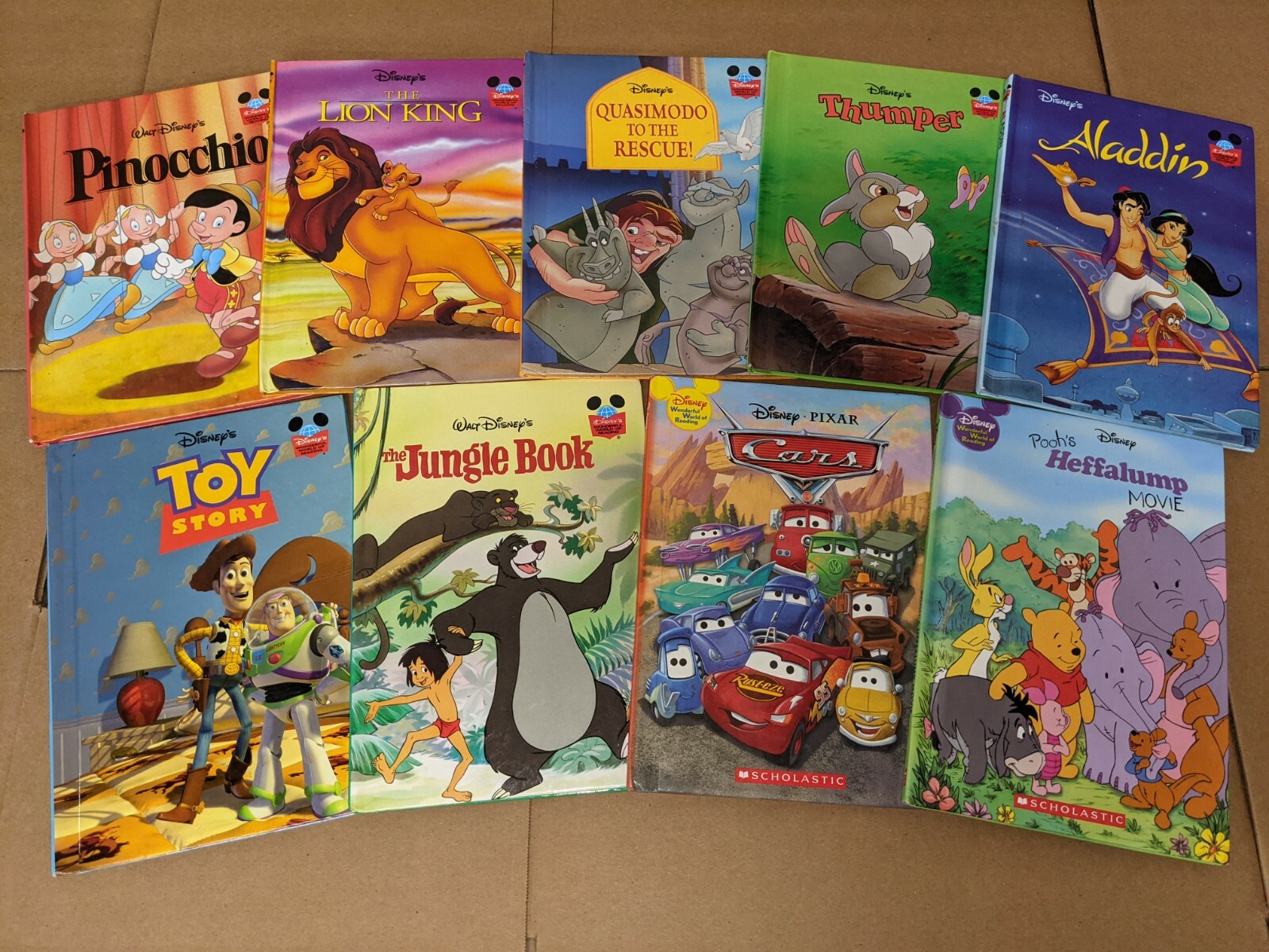 Lot of 10 Wonderful World Reading Walt Disney Cartoon Children Kids Books RANDOM