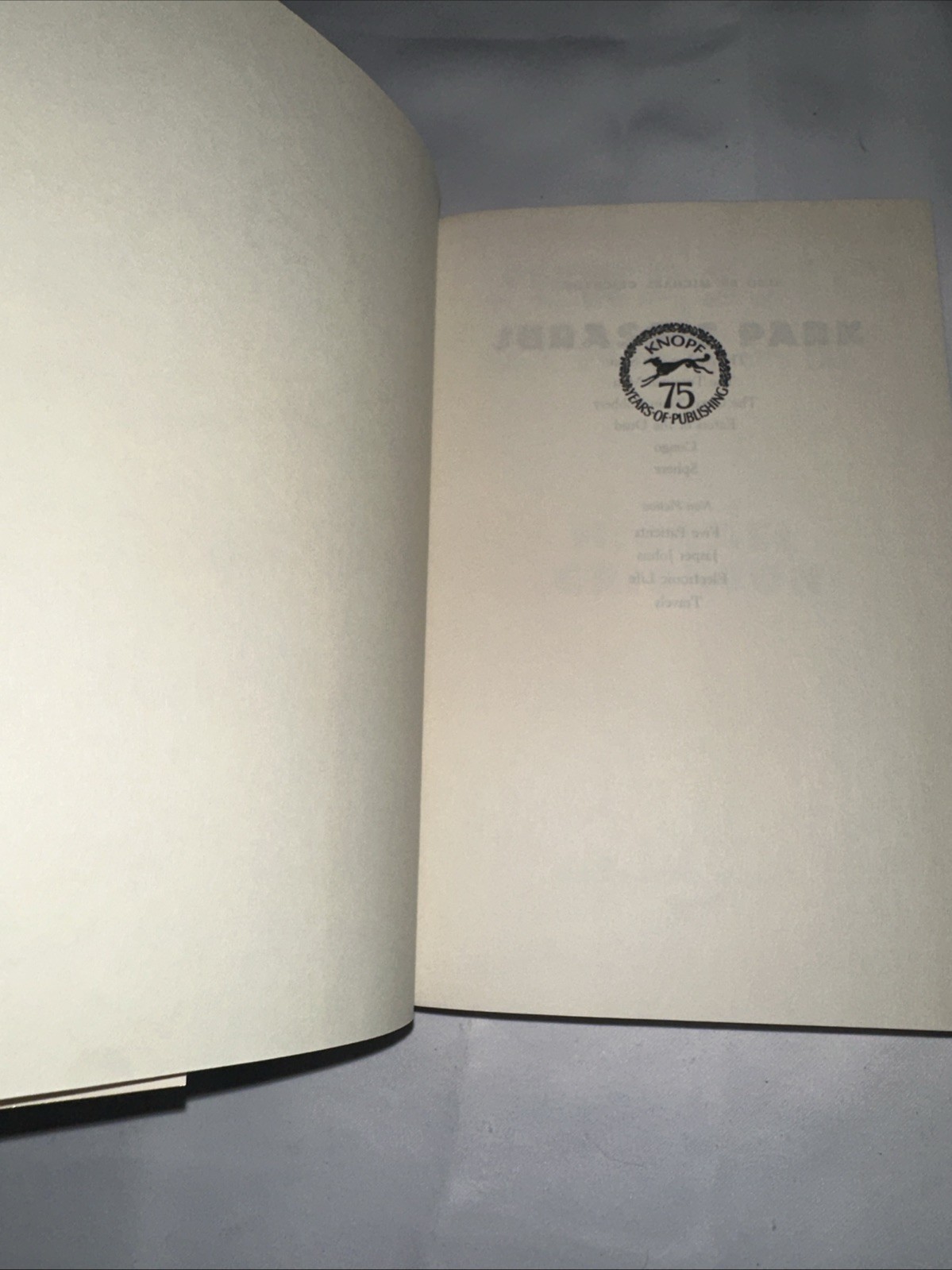 Jurassic Park Michael Crichton 1990 HC DJ
