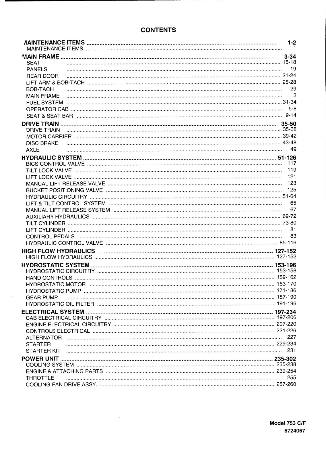 BOBCAT 753 753H Skid Steer Loader Parts Manual – STEEL WIRE BOUND – TOUGH COVERS
