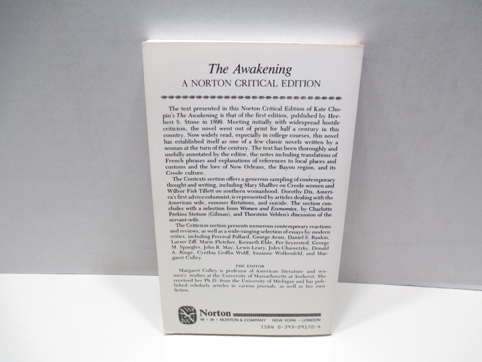 The Awakening – Kate Chopin – PB Norton Critical Edition *READ DESCRIPTION*