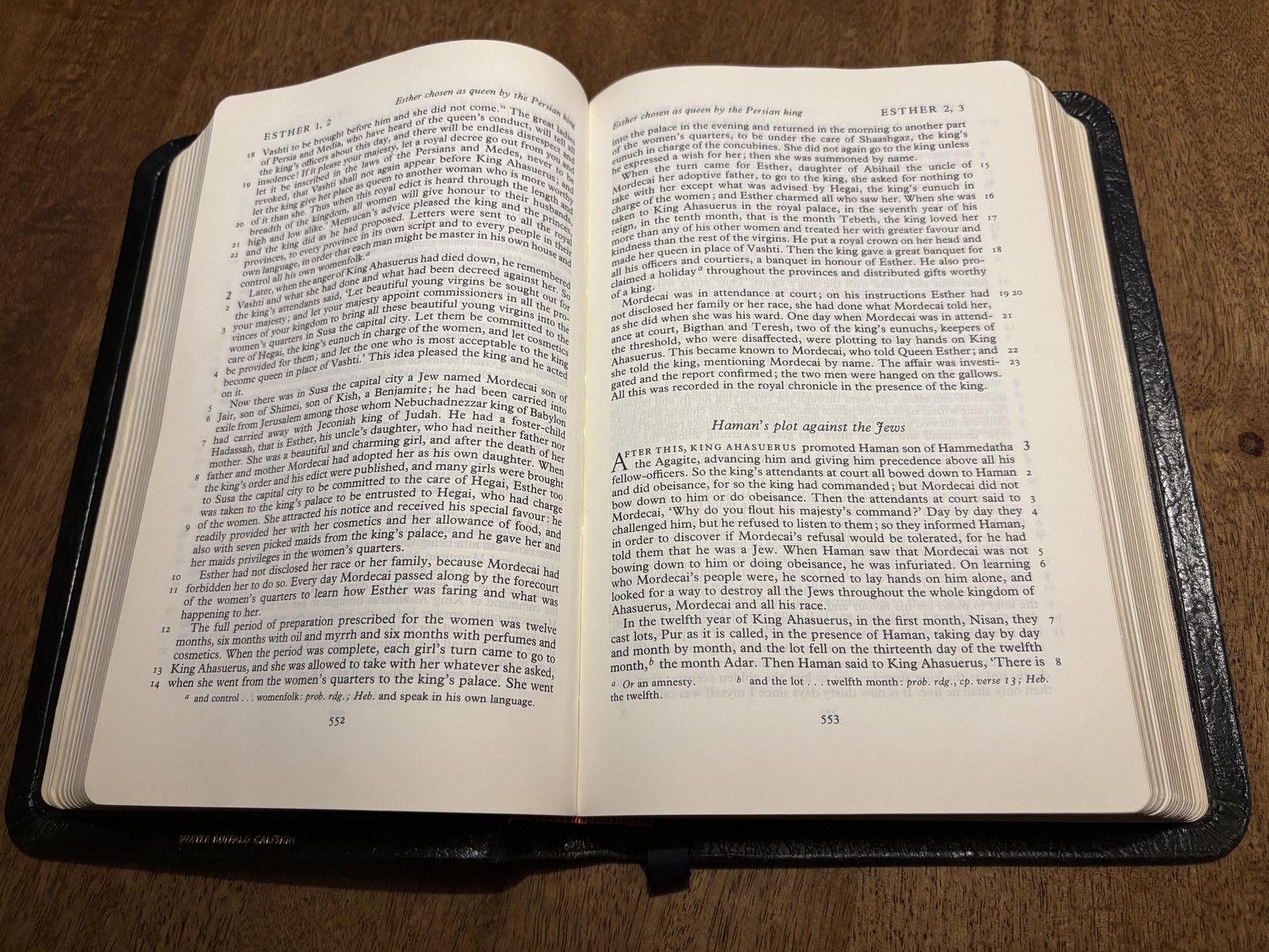The New English Bible Cambridge 1971 Black Water Buffalo Calfskin Leather