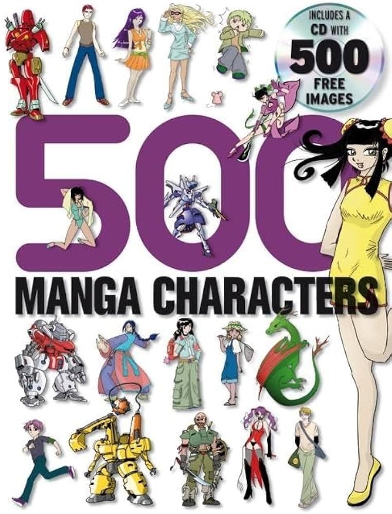 500 Manga Characters: A Complete Royalty-Free Clip Art Resource―Profession…