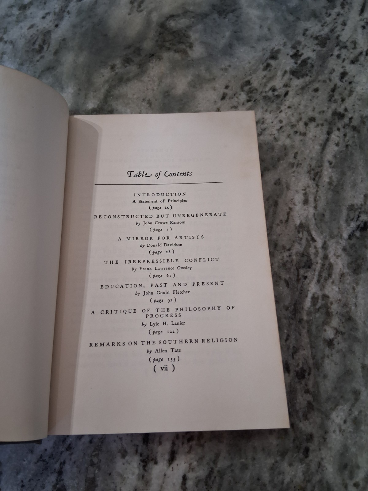 I’LL TAKE MY STAND THE SOUTH AND THE AGRARIAN TRADITION By Twelve Southerners