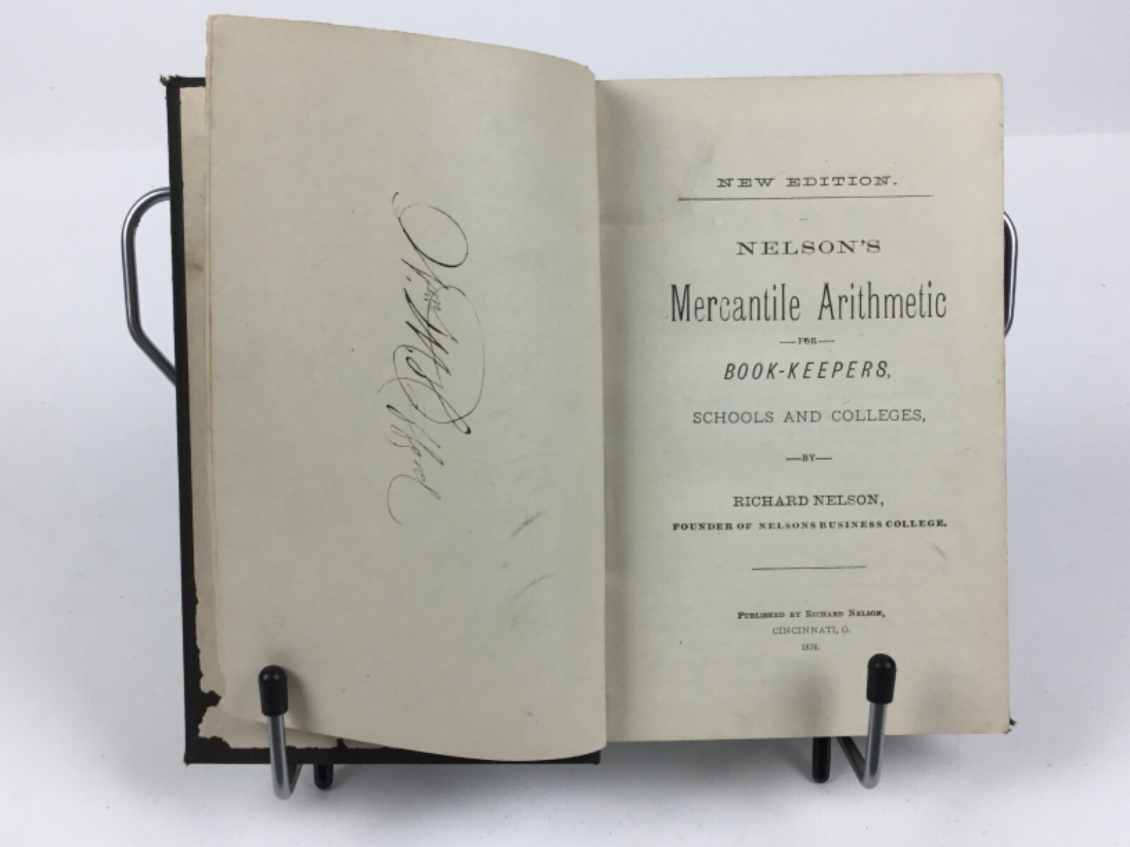 1876 Mercantile Arithmetic For Book-Keepers, New Edition, By Richard Nelson