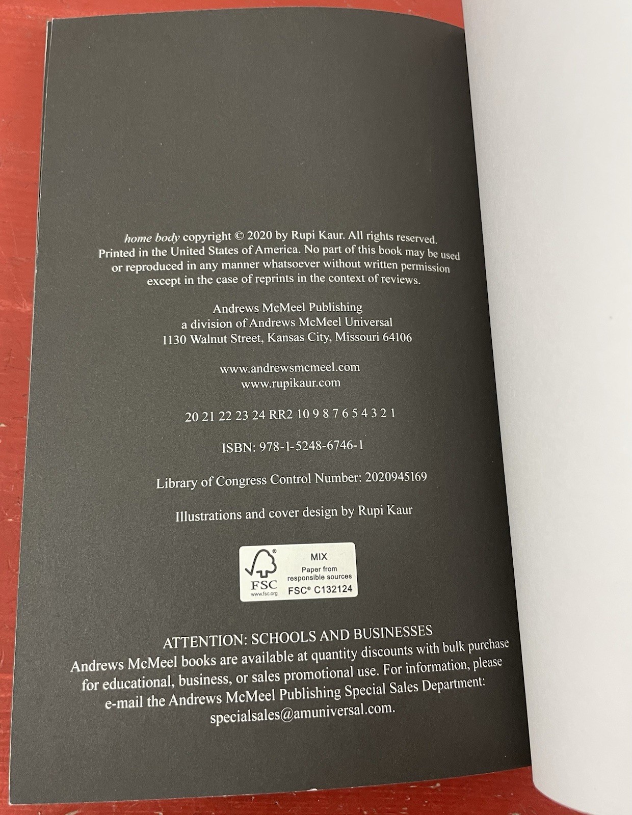 Home Body by Rupi Kaur SIGNED Paperback First Edition/First Printing 2020