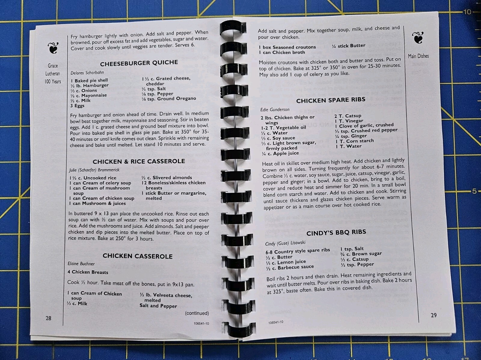 Grace Lutheran Church Cookbook 2010 Whitehall Wisconsin Spiral 92 Pages 100 Year