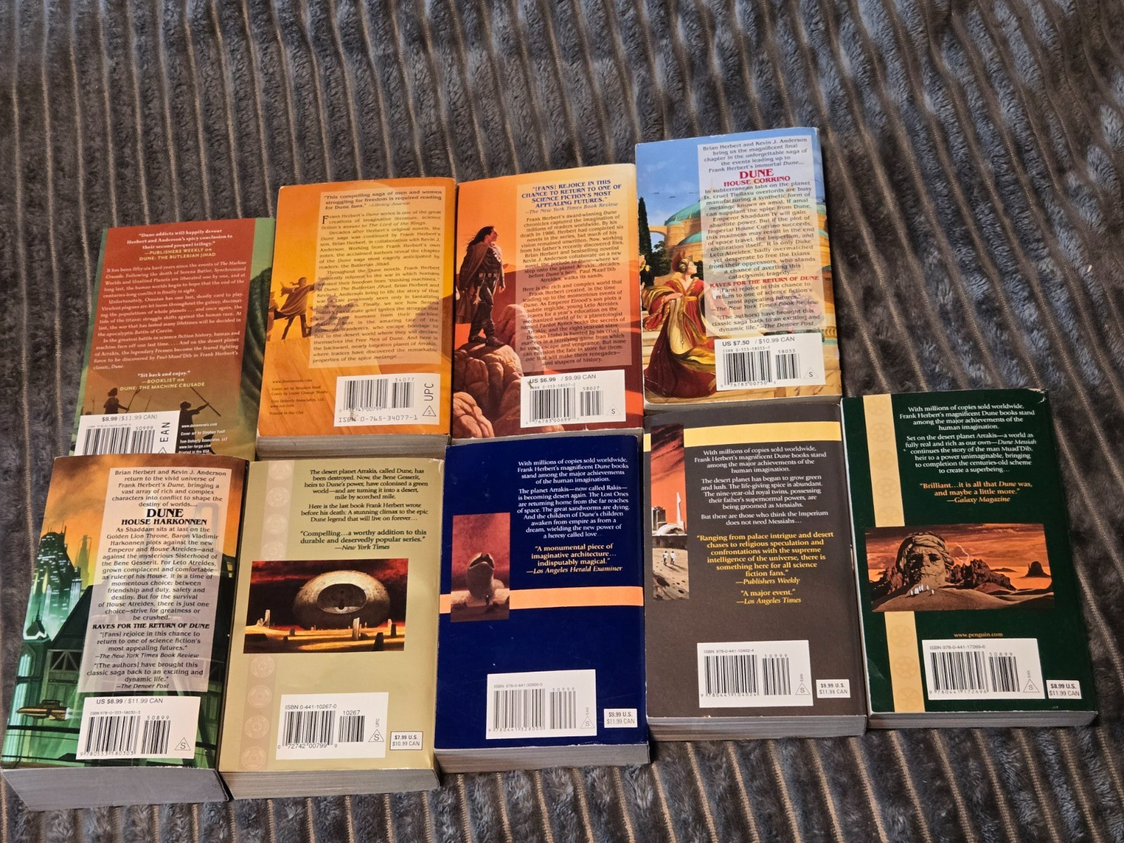 DUNE Series Lot of 9 Paperbacks-Frank Herbert/Brian Herbert/Kevin J Anderson