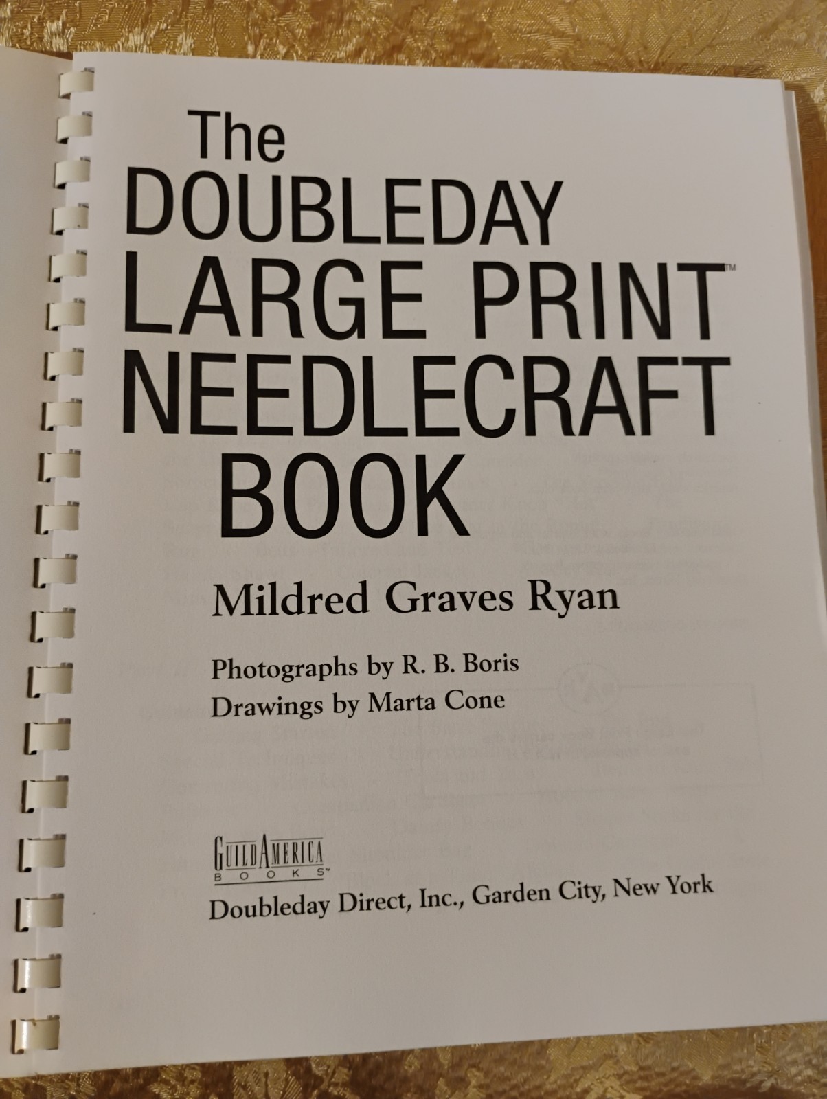 Doubleday Large Print Needlecraft Book by Mildred Graves Ryan ~ 1999 Paperback