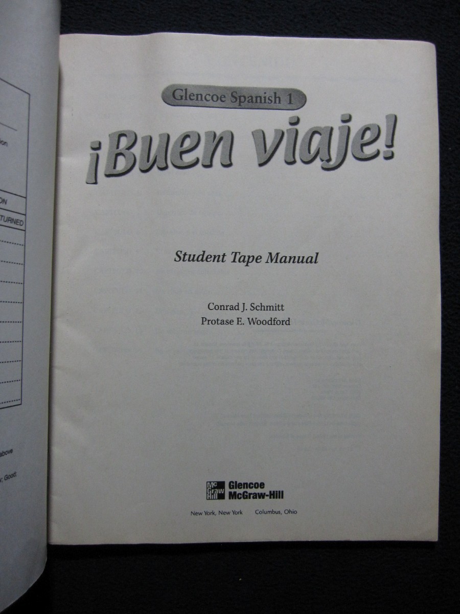 ¡Buen Viaje! Spanish Level 1 Student Tape Manual [Paperback] Missing 20 Pages