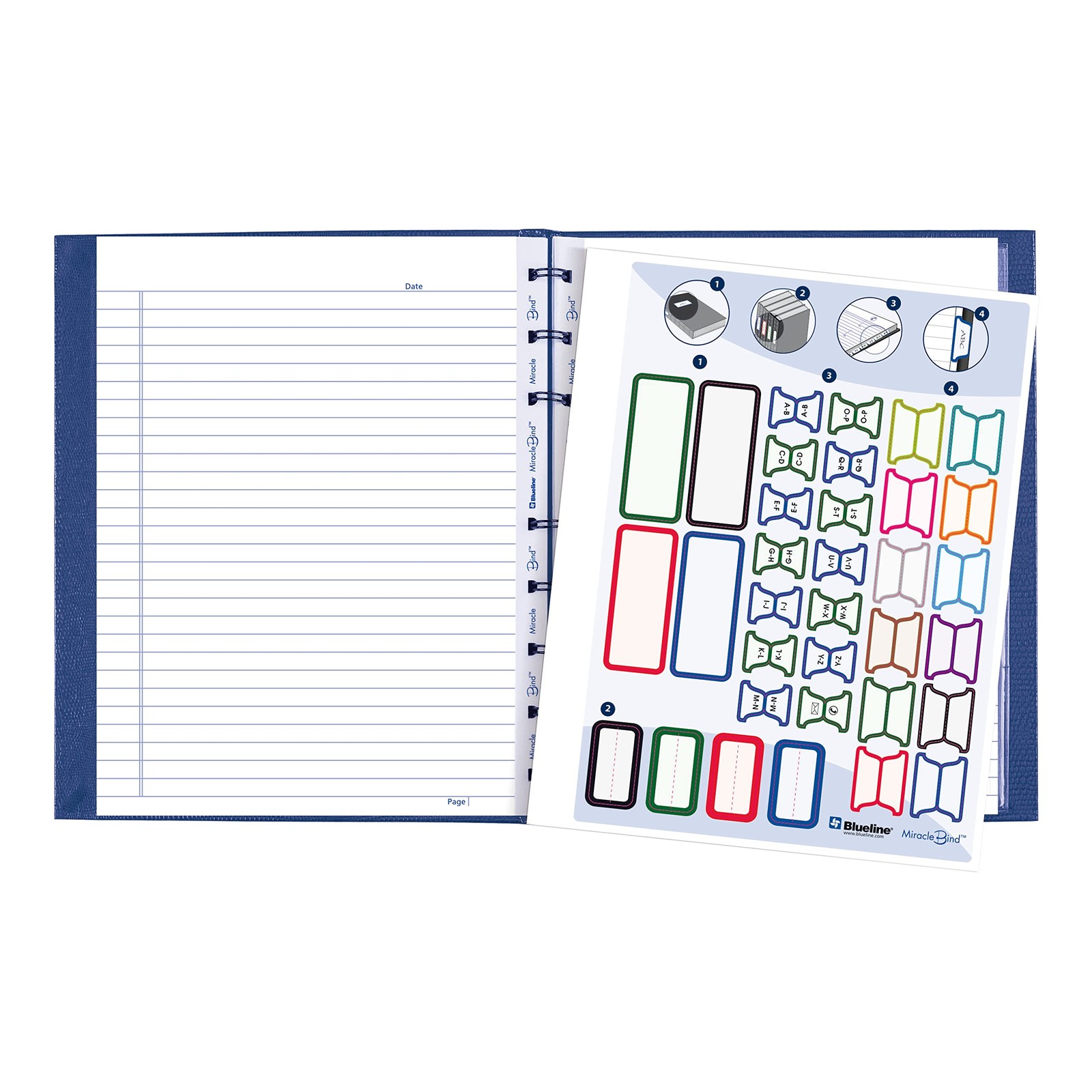 MiracleBind™ Notebook, Lizard-Like Hard Cover, 9.25″ x 7.25″, 150 Pages, Indi…