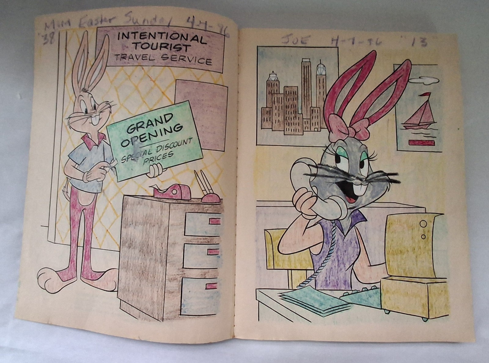 Vintage Looney Tunes & Tiny Toon Adventures Coloring Activity Book Lot 90s