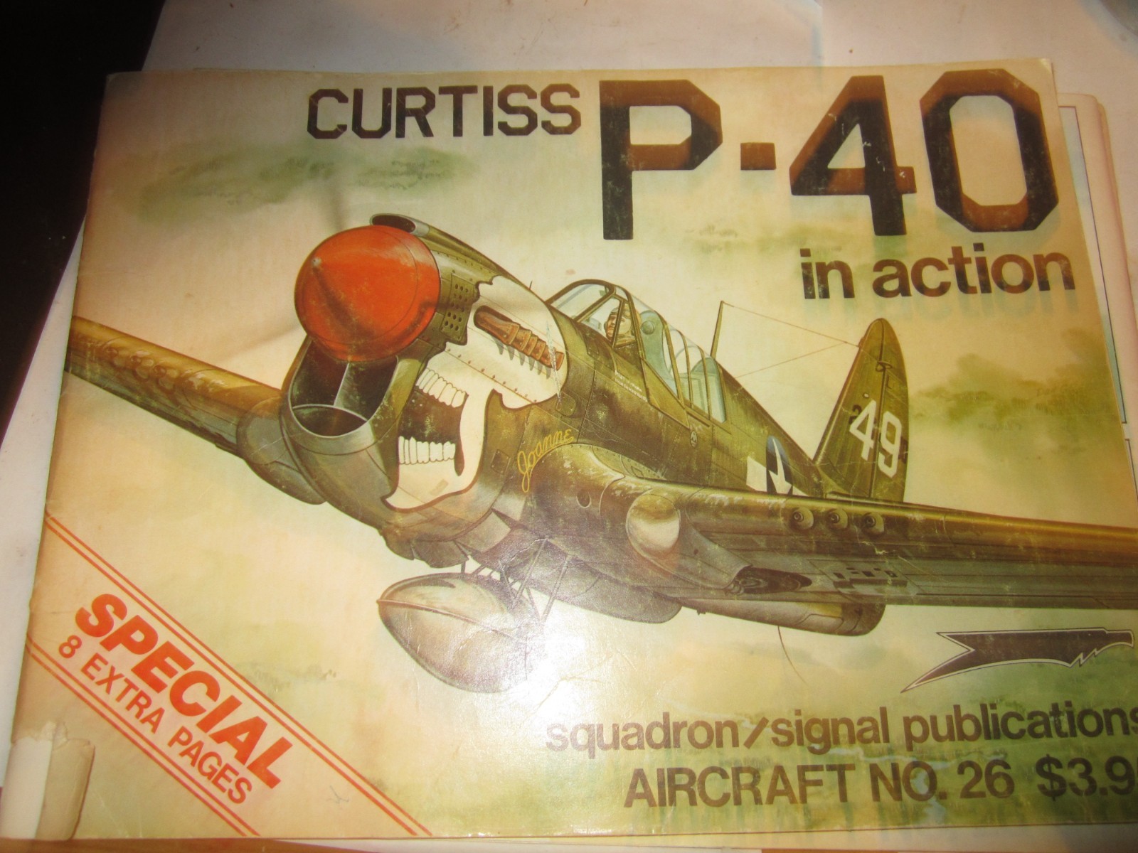 1976 SQUADRON SIGNAL #26 CURTISS P-40 WARHAWK IN ACTION # 1126 58 PAGES