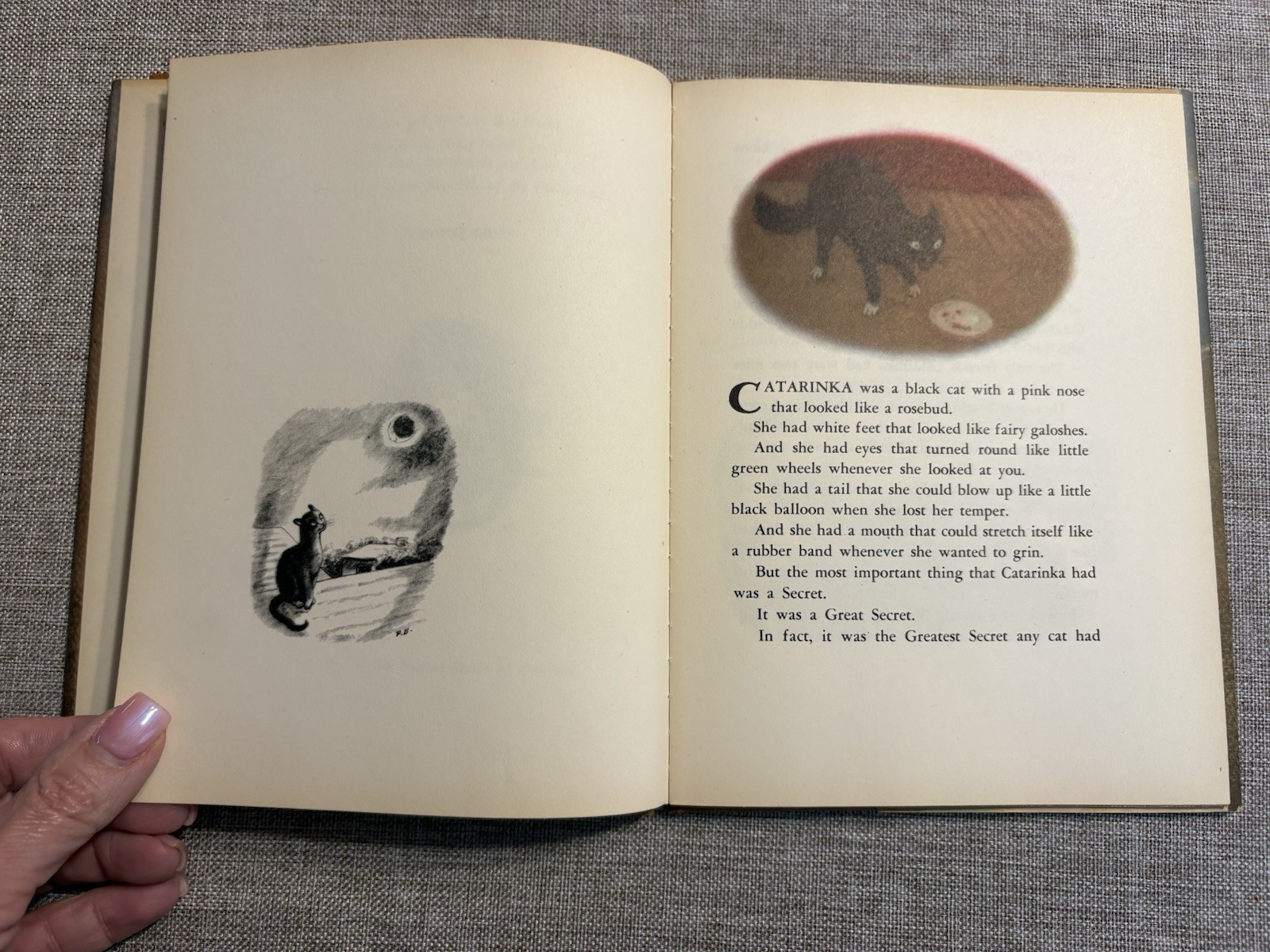 The Cat That Jumped Out of the Story Ben Hecht 1947 HC/DJ Children Book 1st Ed.