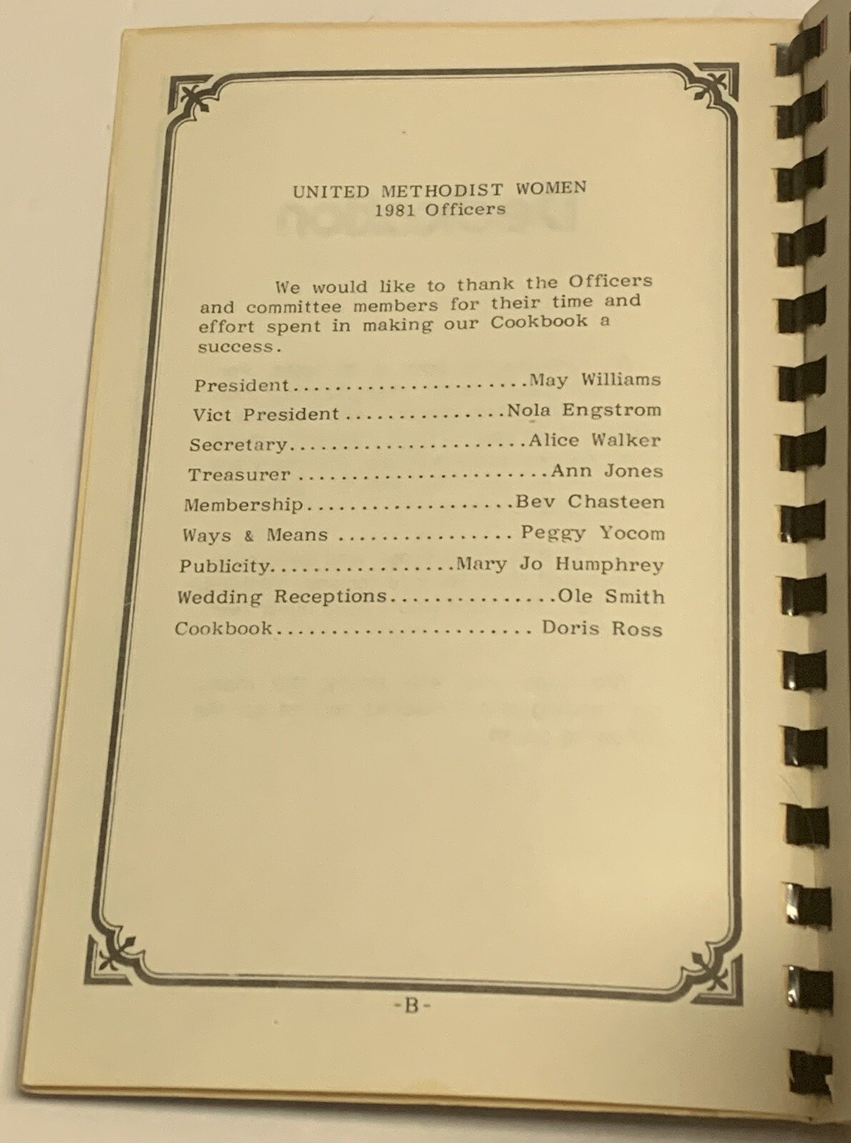 Vtg First United Methodist Church Cherished Recipes Cookbook Golden Colorado CO