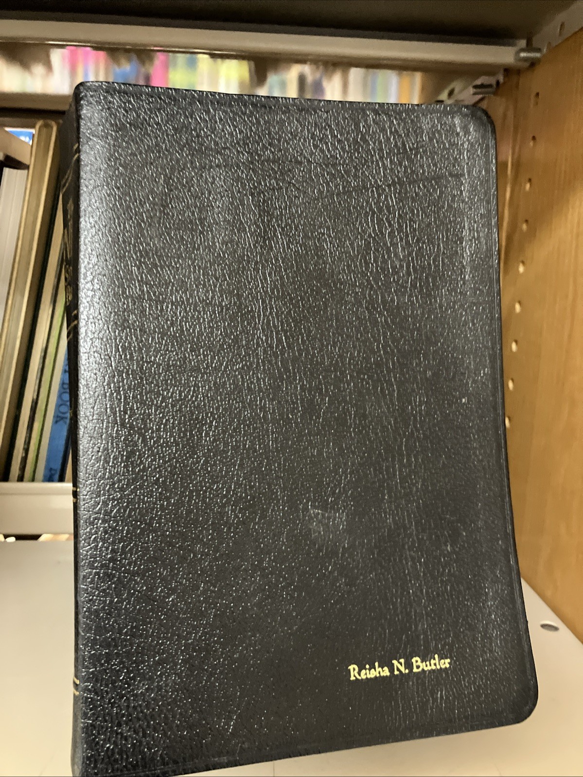 NIV Study Bible by Donald Burdick (1995, Hardcover) Black Bonded Leather + Tabs