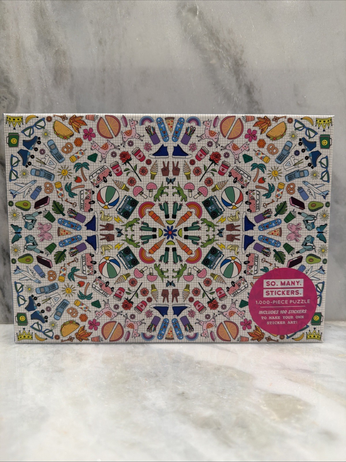 So Many Stickers 1,000 Piece Puzzle Includes 100 Stickers! WORKMAN® NEW