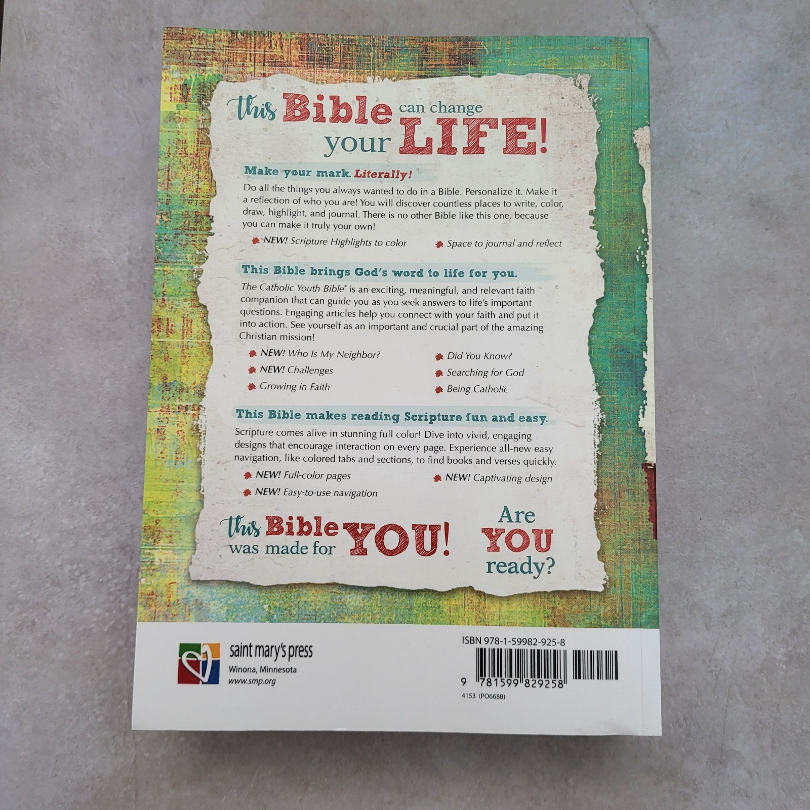The Catholic Youth Bible New American Bible Revised Edition St Mary’s Press NEW