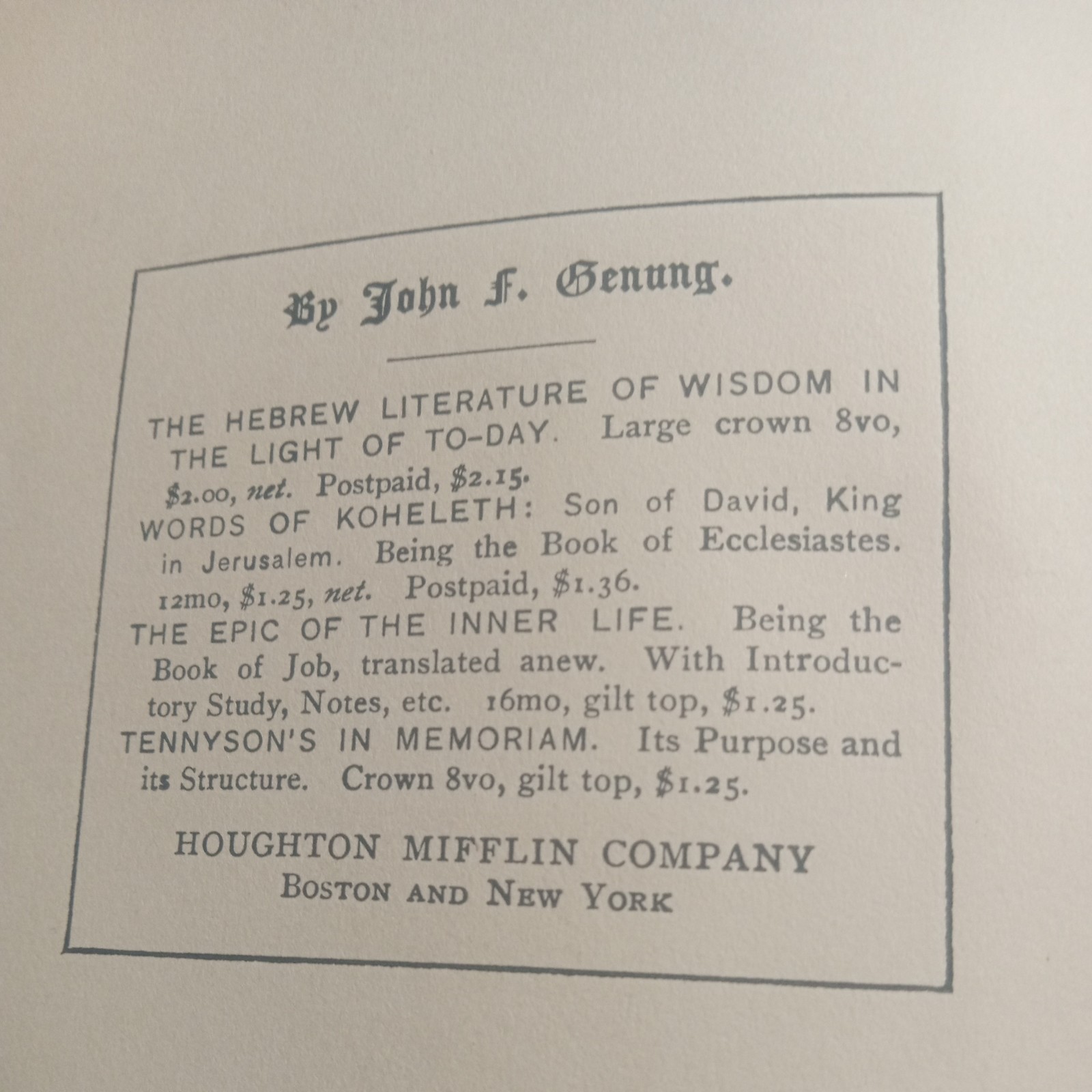 1891 illustrations of the Book of Job